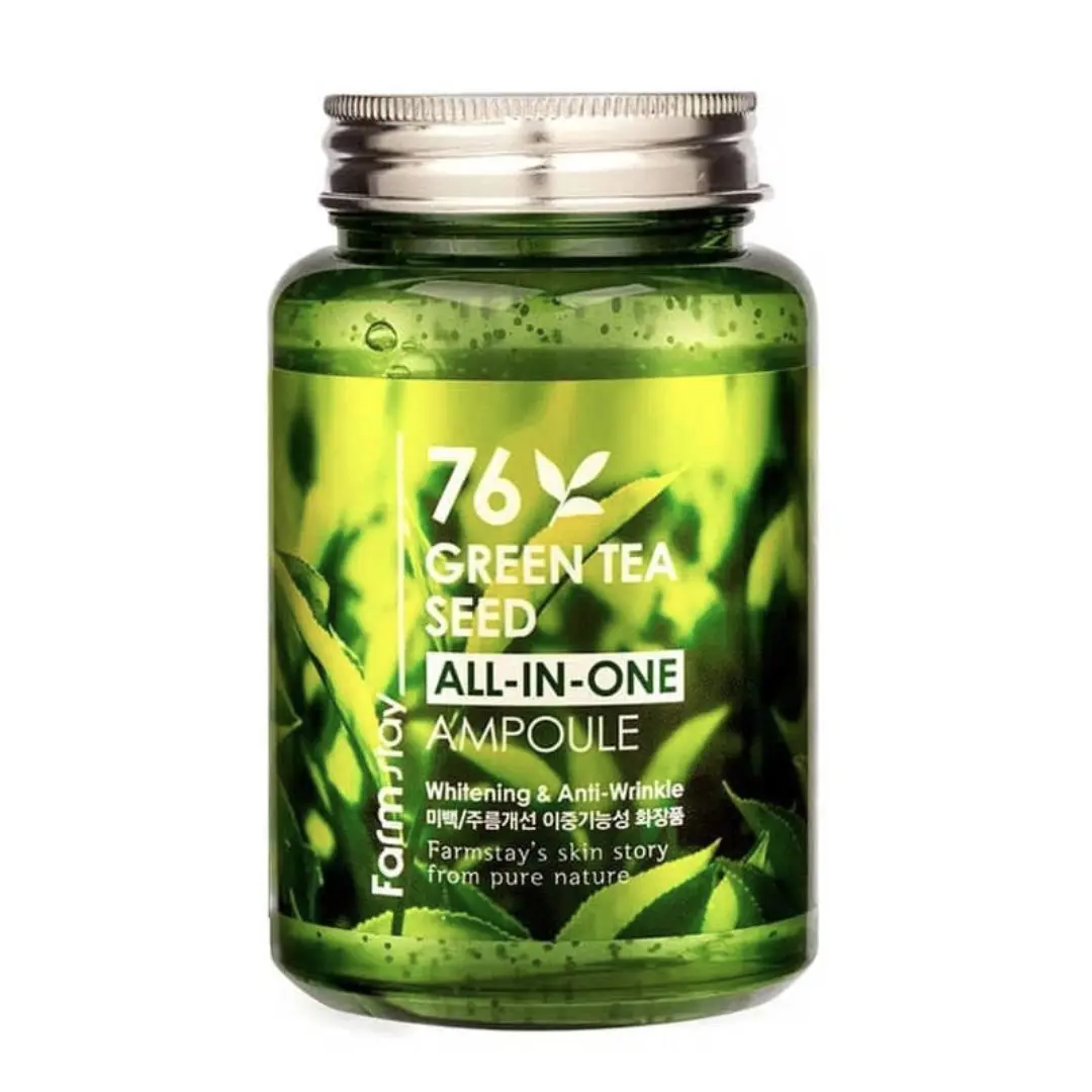 آمپول چند کاره روشن کننده و جلوگیری از چروک دانه چای سبز فارم استی 250ml