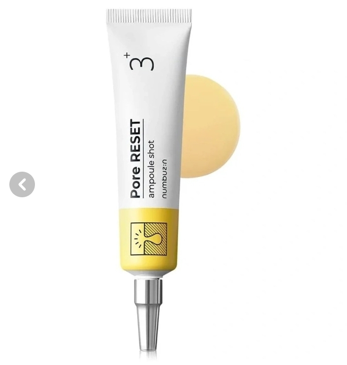 آمپول شات کوچک‌ کننده منافذ شماره ۳ نامبوزین Numbuzin No.3 Pore Reset Ampoule Shot